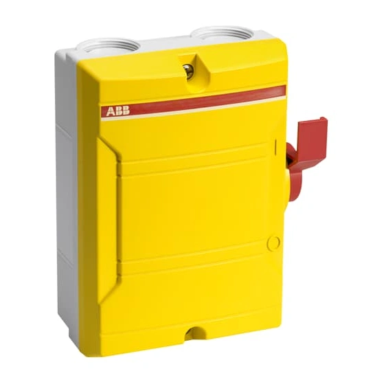 BWS425YTPSN rozłącznik bezpieczeństwa w obudowie plastikowej, 4-bieg, 25A (AC23, 11kW), IP65, napęd boczny, jasnoszara obudowa