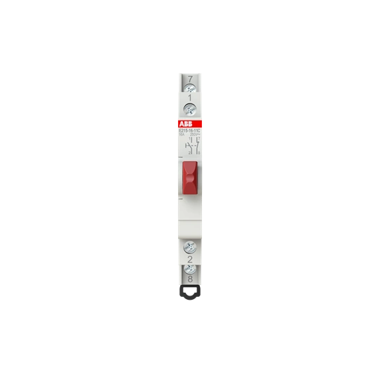 E215-16-11C przycisk czerwony 16A 1NO+1NC 250VAC