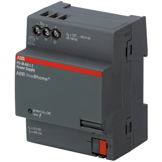 PS-M-64.1.1 | ABB-free@home MDRC | zasilacz systemowy dla 64 urządzeń magistralnych