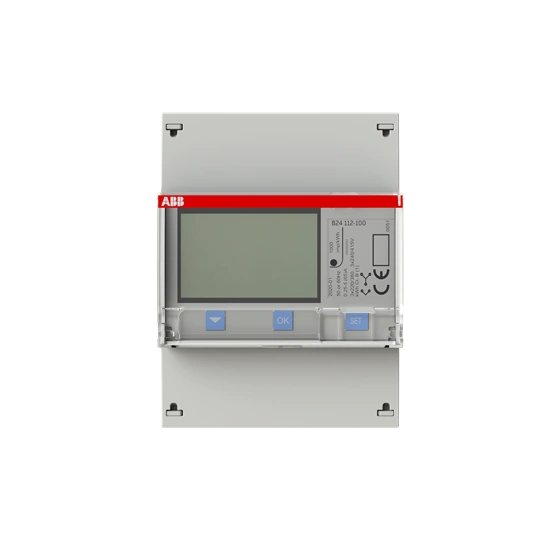 B24 112-100, licznik energii elektrycznej, 3 faz, przekł, en. czynna, klasa dokł B(1), Modbus/RS485, seria Steel
