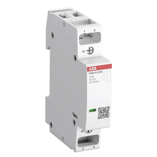 Stycznik ESB16-20N-01, 16A (AC-1/AC-7a), 6A (AC-3), 24V AC/DC, 2NO