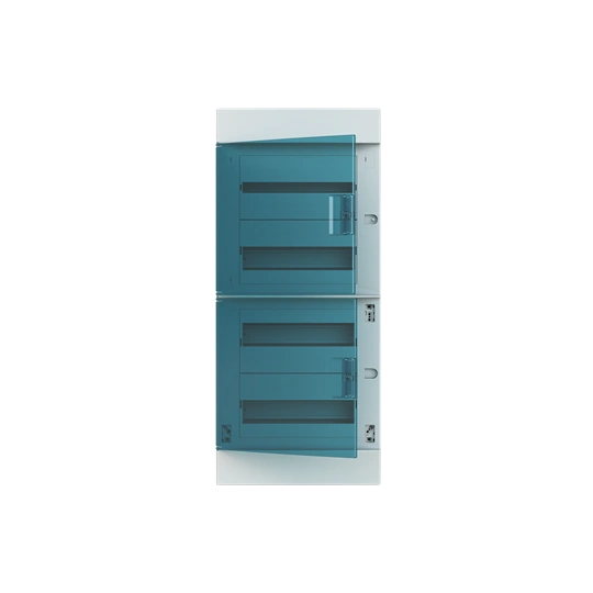 41A12X42A obudowa biała p/t, 48M, IP41, 100A, II klasa, 735x320x107mm (WxSxG) | szyny DIN | drzwi transparentne | N+PE śrubowe
