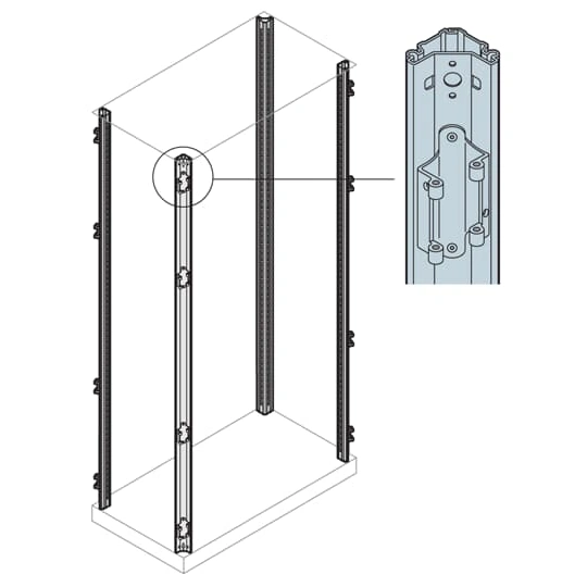 EM2000 Profile pionowe 2000mm (h) (4szt)
