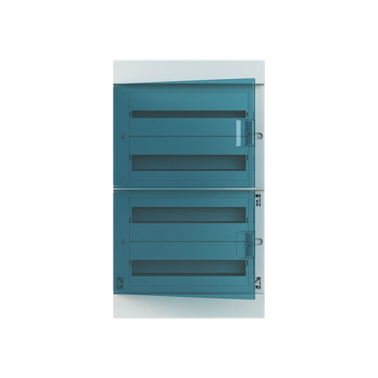 41A18X42A obudowa biała p/t, 72M, IP41, 125A, II klasa, 735x430x127mm (WxSxG) | szyny DIN | drzwi transparentne | N+PE śrubowe