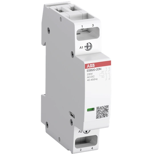 Stycznik ESB20-02N-06, 20A (AC-1/AC-7a), 9A (AC-3), 230V AC/DC, 2NC