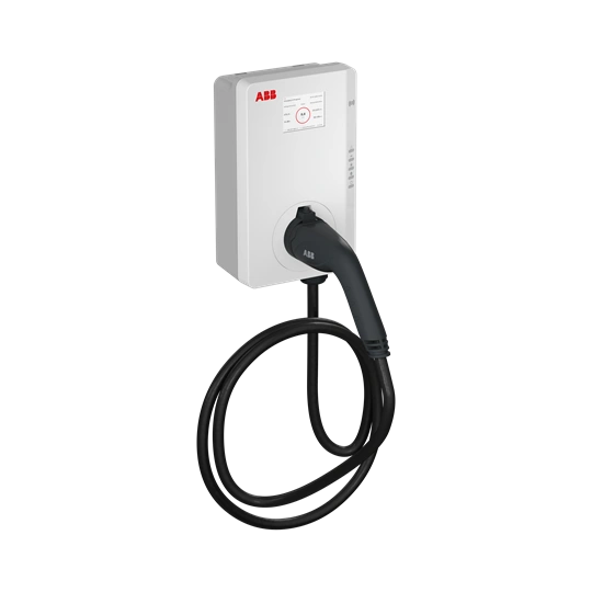 Terra AC W22-G5-RD-MC-0 wallbox Typ 2, 22kW, przewód 5m, zasilanie z 3 faz/32A, Bluetooth, Wi-Fi, Ethernet, licznik MID, z czytnikiem RFID, wyświetlacz LCD, modem GSM/4G