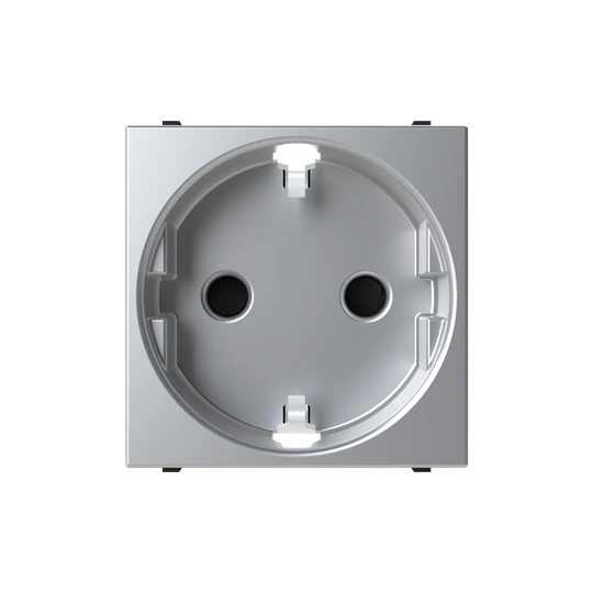 N2288.6PL | gniazdo SCHUKO b.śrub. 2M | Zenit Silver