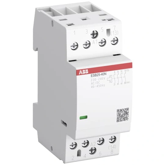 Stycznik ESB25-31N-06, 25A (AC-1/AC-7a), 9A (AC-3), 230V AC/DC, 3NO/1NC