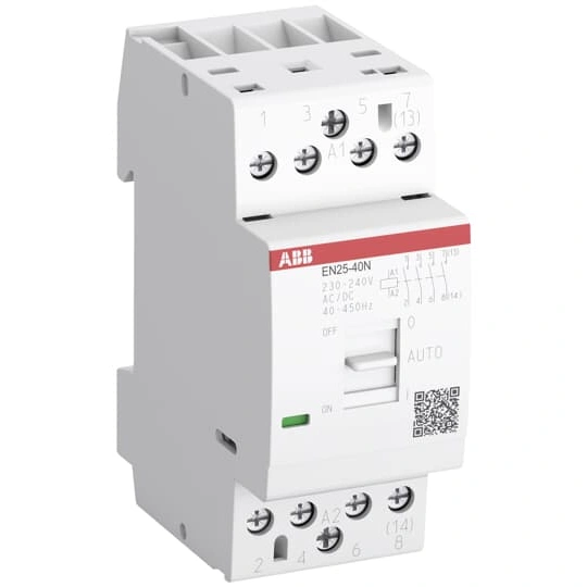 Stycznik EN25-40N-06, 25A (AC-1/AC-7a), 9A (AC-3), 230V AC/DC, 4NO