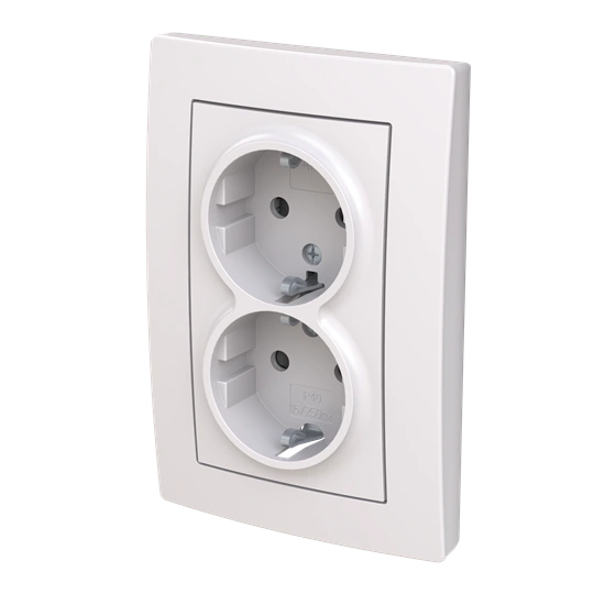 ZONI biały gniazdo SCHUKO podwójne 5522T-C03458 500