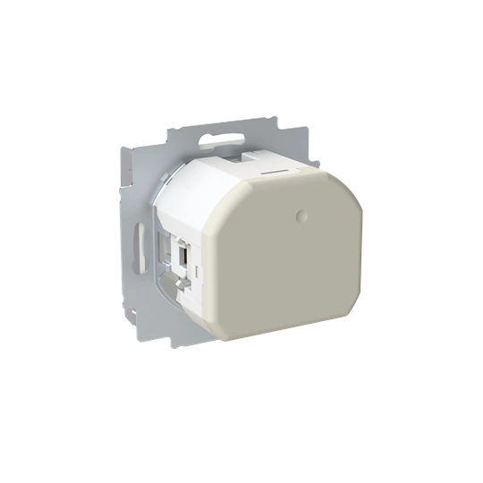 ZONI szary gniazdo z bolcem i przesłonami, 2x USB A+C 5569T-A32357 241