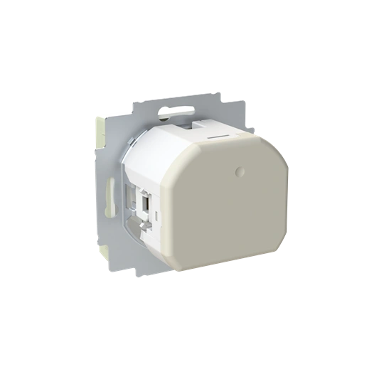 ZONI oliwkowy gniazdo z bolcem i przesłonami, 2x USB A+C 5569T-A32357 243