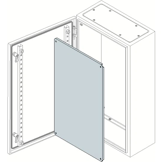 PF8060 płyta montażowa, pełna, ocynkowana, do obudów typu SR, 800x600mm (WxS)