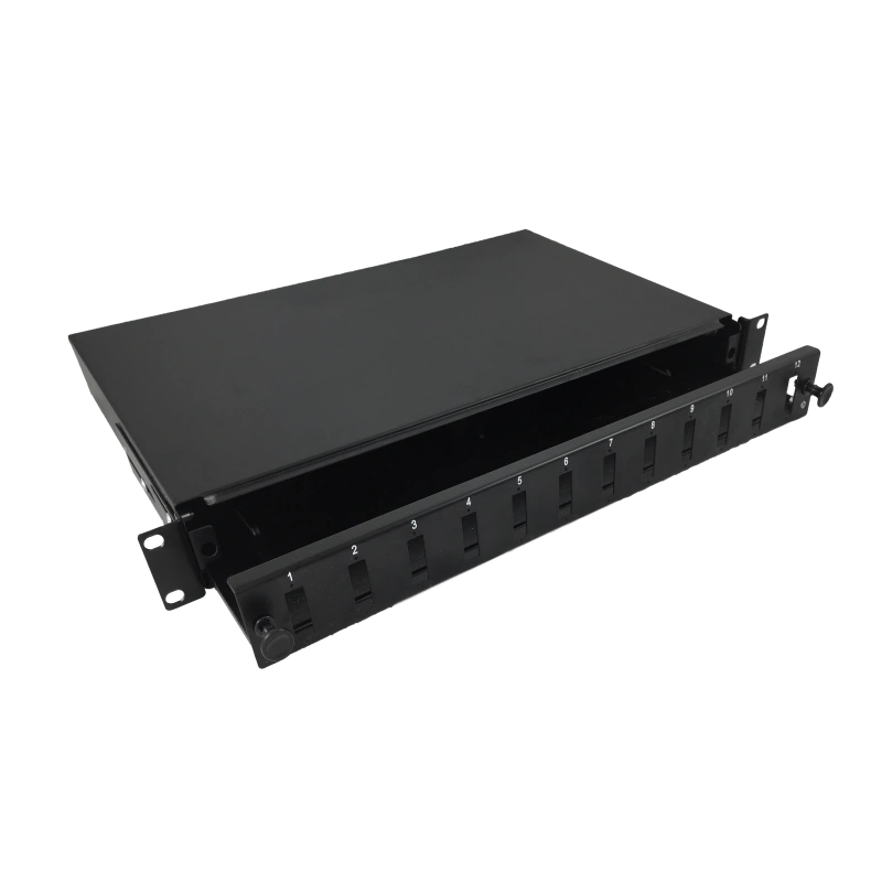 FO Panel / przełącznica 12xSC duplex 19" 1U z akcesoriami montażowymi (dławik, opaski)