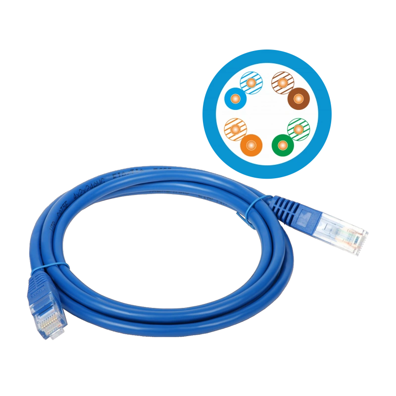 Patch-cord UTP kat. 5e 3,0m niebieski