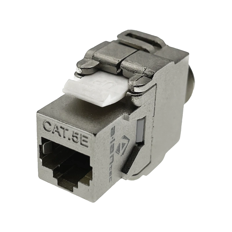 Moduł keystone RJ45 beznarzędziowy STP kat.5E PoE+ ALANTEC - badanie jakości INTERTEK (USA)
