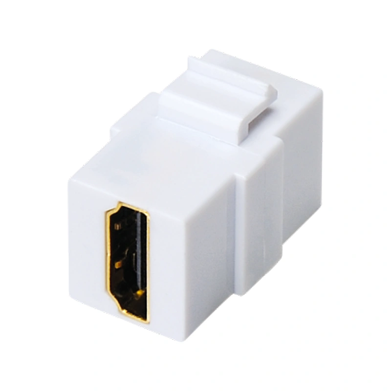 Gniazdo HDMI typu keystone (2x żeńskie), kolor biały ALANTEC