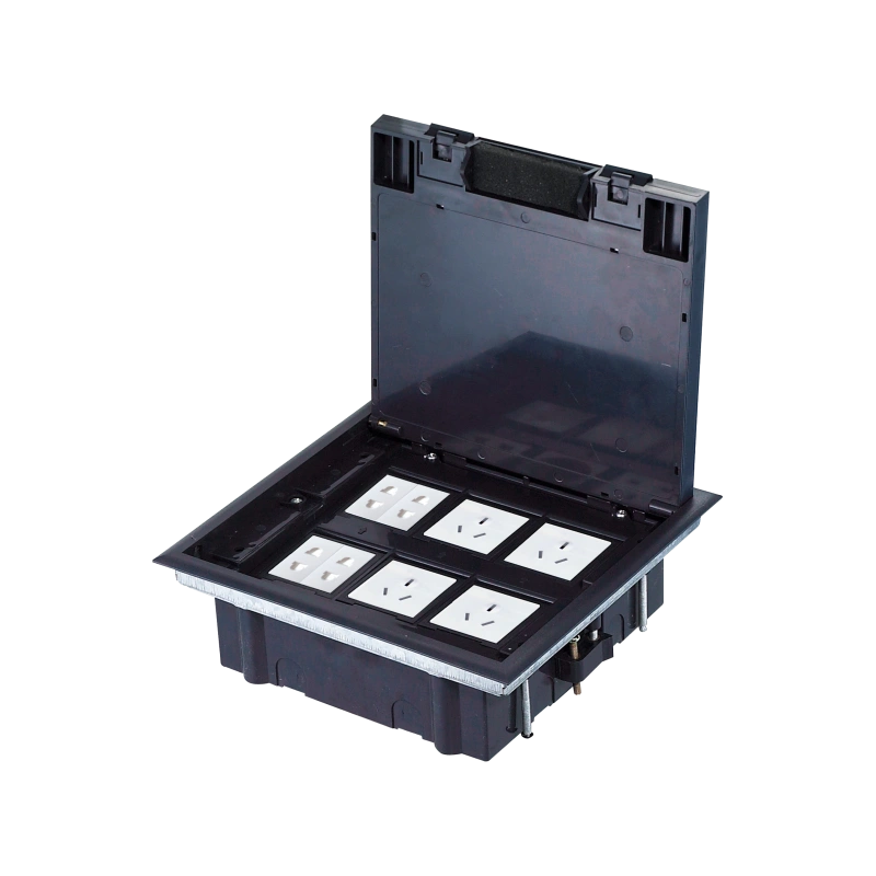 puszka podłogowa (floorbox) 6M (45x45) regulowana głębokość, do podłogi technicznej (wylewka opcjonalnie) ALANTEC