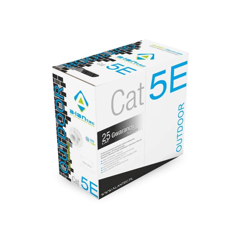 UTPw (UTP) kabel kat.5e PE 4PR 305m ZEWNĘTRZNY ŻELOWANY ALANTEC