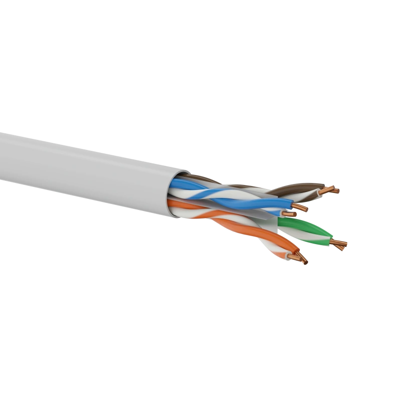 Kabel UTP kat.6, teleinformatyczny, LSOH, B2ca "FireHardy" 4x2x23 AWG, 1Gb/s (10Gb/s do 55m), 450 MHz, gwarancja 25 lat, certyfikat INTERTEK ETL, szary, 500m - ALANTEC