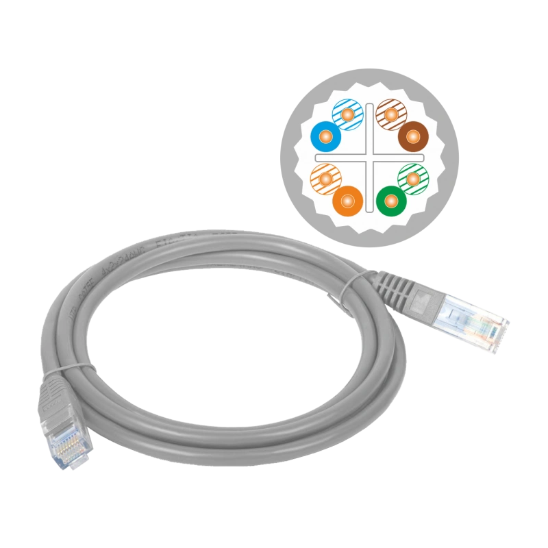 Patch-cord UTP kat.6A LSOH 10,0m szary ALANTEC