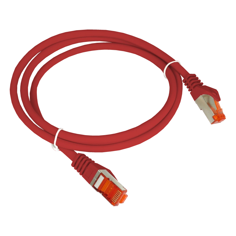 Patch-cord SFTP kat.6A LSOH 0,25m czerwony ALANTEC