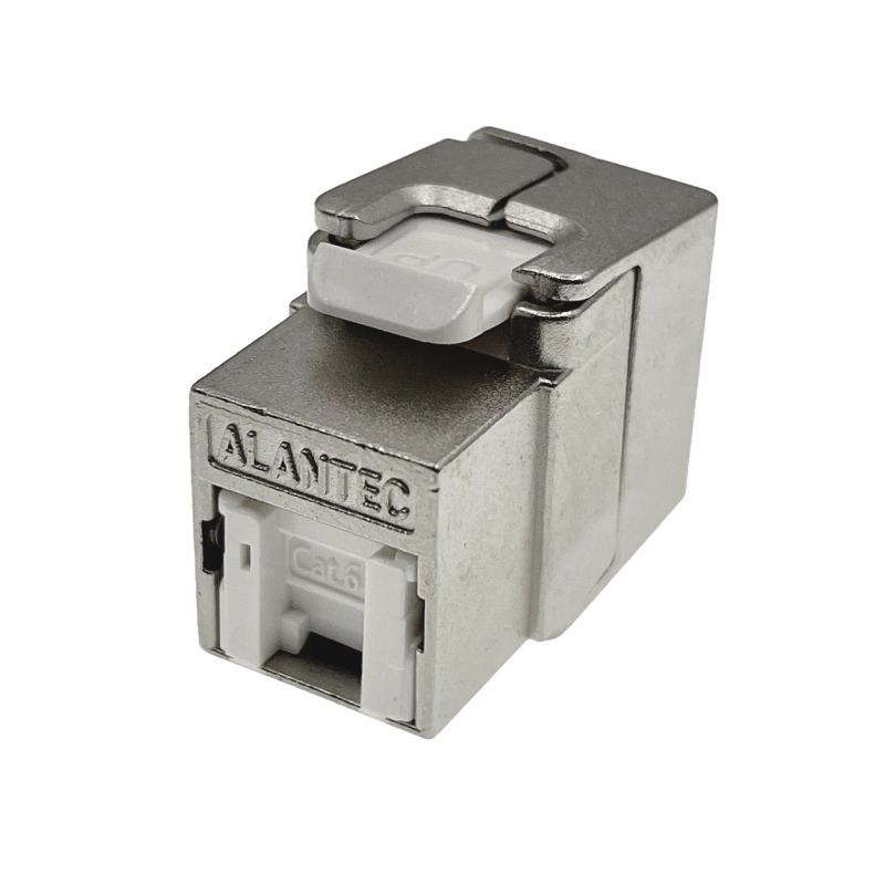 Moduł keystone RJ45 beznarzędziowy STP kat.6 PoE+ ALANTEC Plus - badanie jakości INTERTEK (USA) - PODWYŻSZONE PARAMETRY TRANSMISYJNE