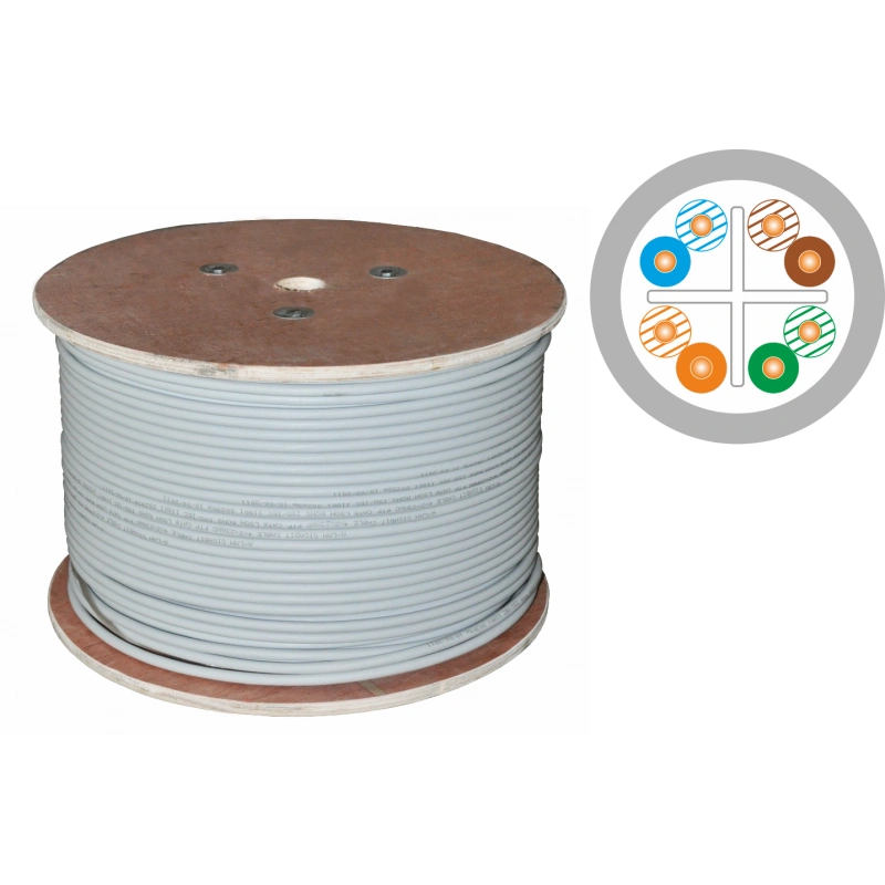 Kabel UTP kat.6 PVC Eca 4x2x24AWG 500m 25 lat gwarancji, badanie jakości laboratorium INTERTEK (USA)