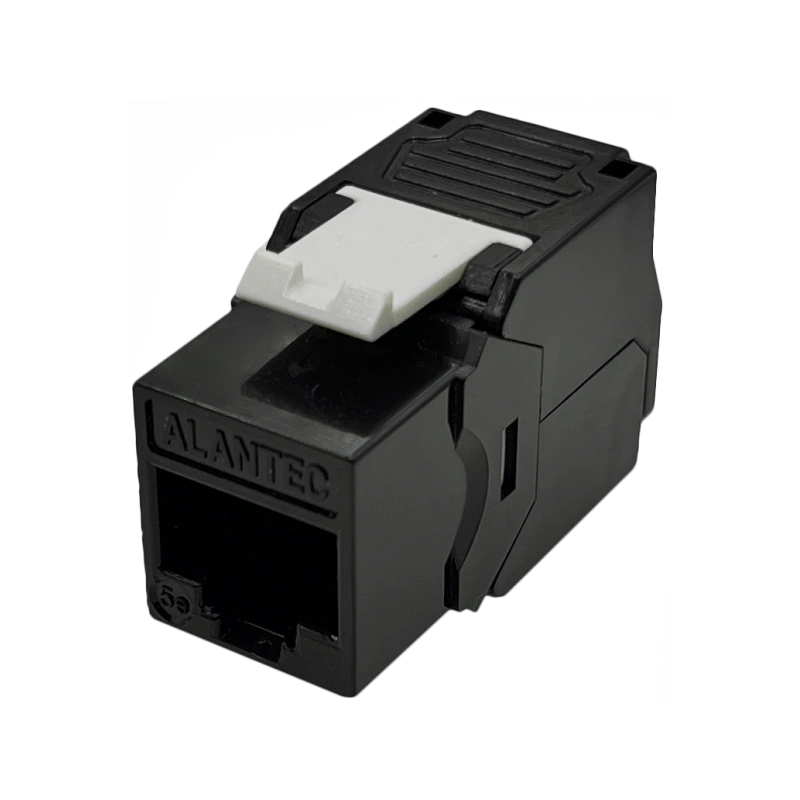 Moduł keystone RJ45 beznarzędziowy UTP kat.5e, SLIM, kolor czarny ALANTEC