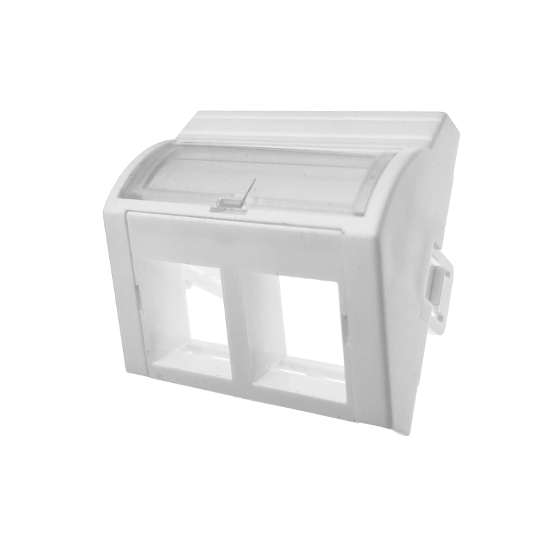Adapter 45x45 2xRJ45 (wypukły kątowy) ALANTEC