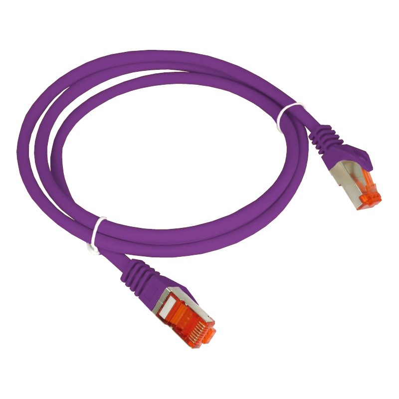 Patch-cord ALANTEC kat.6A SFTP fioletowy 3m LSOH