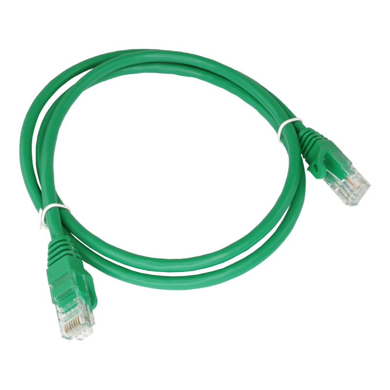 Patch-cord UTP kat.5e PVC 0,25m zielony ALANTEC