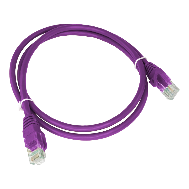 Patch-cord ALANTEC kat.6A UTP fioletowy 1m LSOH