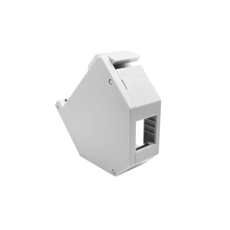 Adapter na szynę DIN (TH35) do keystone RJ45, RJ12 z uziemieniem i pokrywą ALANTEC