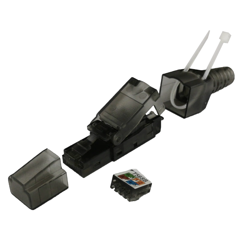 Wtyk RJ45 UTP kat.6 PoE+, beznarzędziowy na "gruby" drut 22-24 AWG ALANTEC