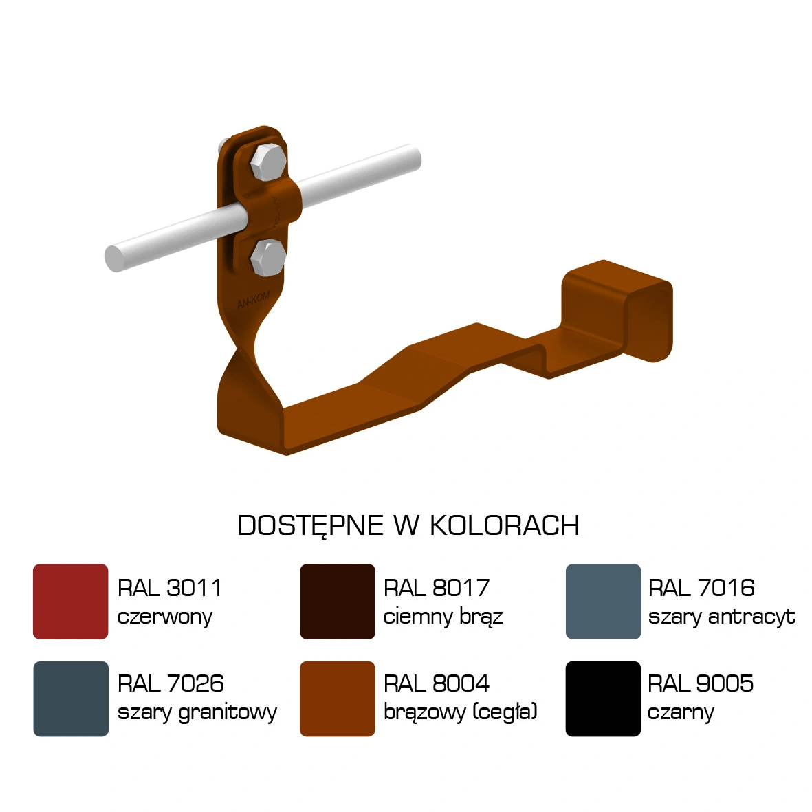 Uchwyt dach.prof.skr.Z-śr. WZÓR 21 H=10cm /LA/ TYP AN-28T/LA/