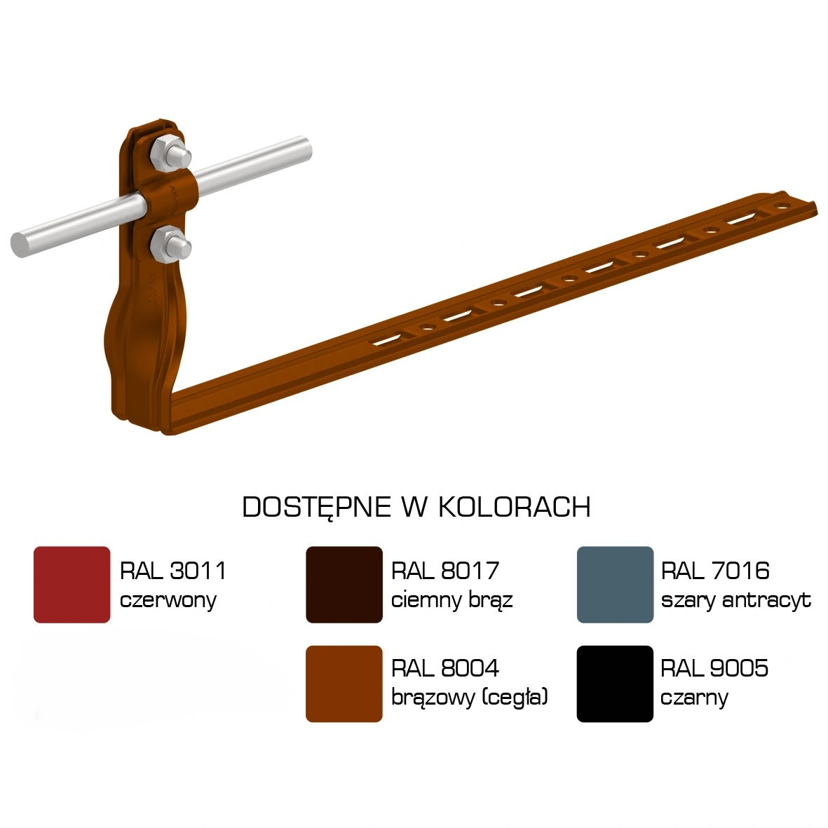 Uchwyt dach.regul.skr.Z-śruba L=280mm, Hd=90mm /LA/ TYP AN-28K/LA/-N