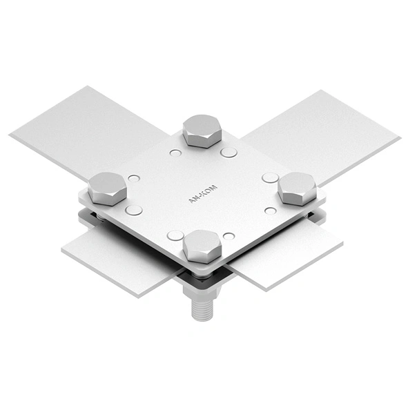 Złącze krzyżowe 4-śrubowe M8 B=30mm (stal nierdzewna) AN-03E/OH/