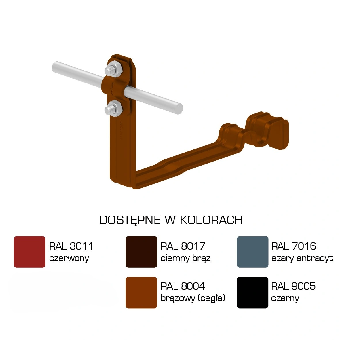 Uchwyt dach.prof.pros.Z-śr. WZÓR 9 Hd=70mm /LA/ TYP AN-25E/LA/-N