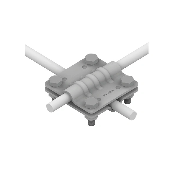 Złącze krzyżowe 4-śrubowe M6 B=30mm (stal ocynkowana ogniowo) AN-04A/OG/-1