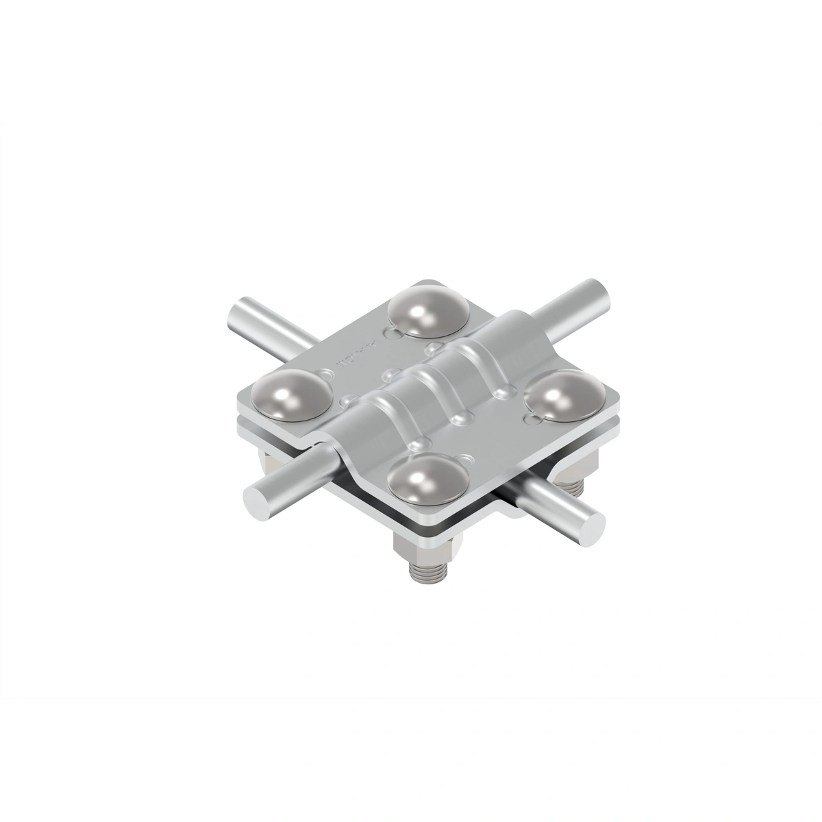 Złącze krzyżowe 4-śrubowe M8 B=30mm (stop aluminium) AN-04/ALS/