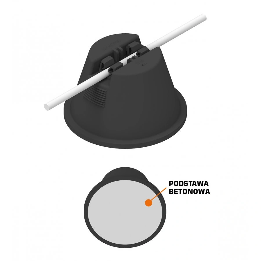 Uchwyt betonowy w tworzywie, podstawka betonowa /AN-11D/ B931504 [12]