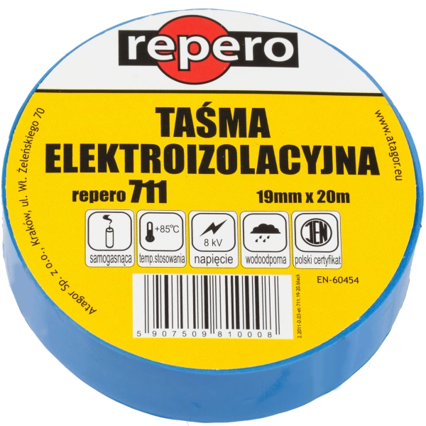 Taśma Elektroizolacyjna REPERO 711 tęcza 19mmx20m