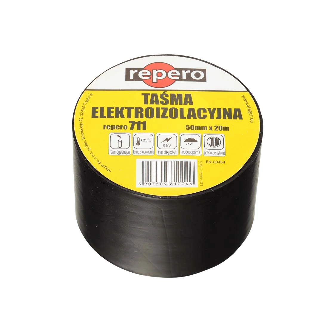 Taśma Elektroizolacyjna REPERO 711 czarna 50mmx20m