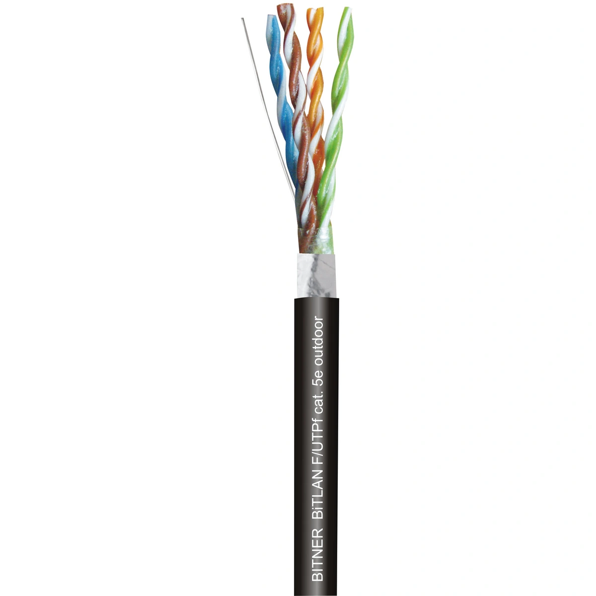 FTPw kat. 5e 4x2x0,5mm kabel ZIEMNY