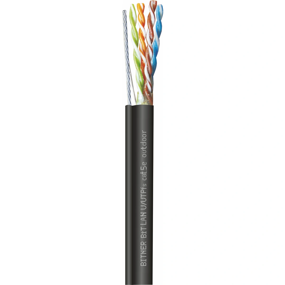BiTLAN U/UTPfs 4x2x24AWG (0,5) kat. 5e outdoor 200MHz Kabel do sieci teleinformatycznych, żelowany, zewnętrzny, samonośny