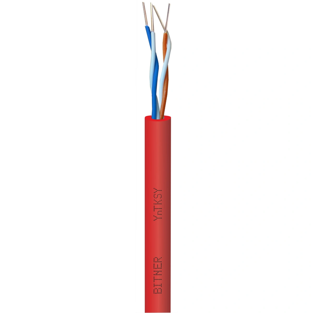 YnTKSY 2x2x1,0 Kabel sygnalizacji pożaru do układania na stałe
