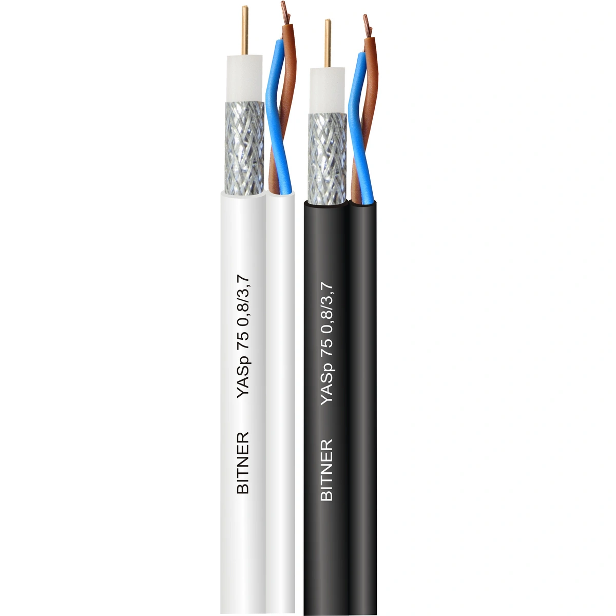 YASp 75 0.8/3,7+2x0,75 kabel koncentryczny z zasilaniem