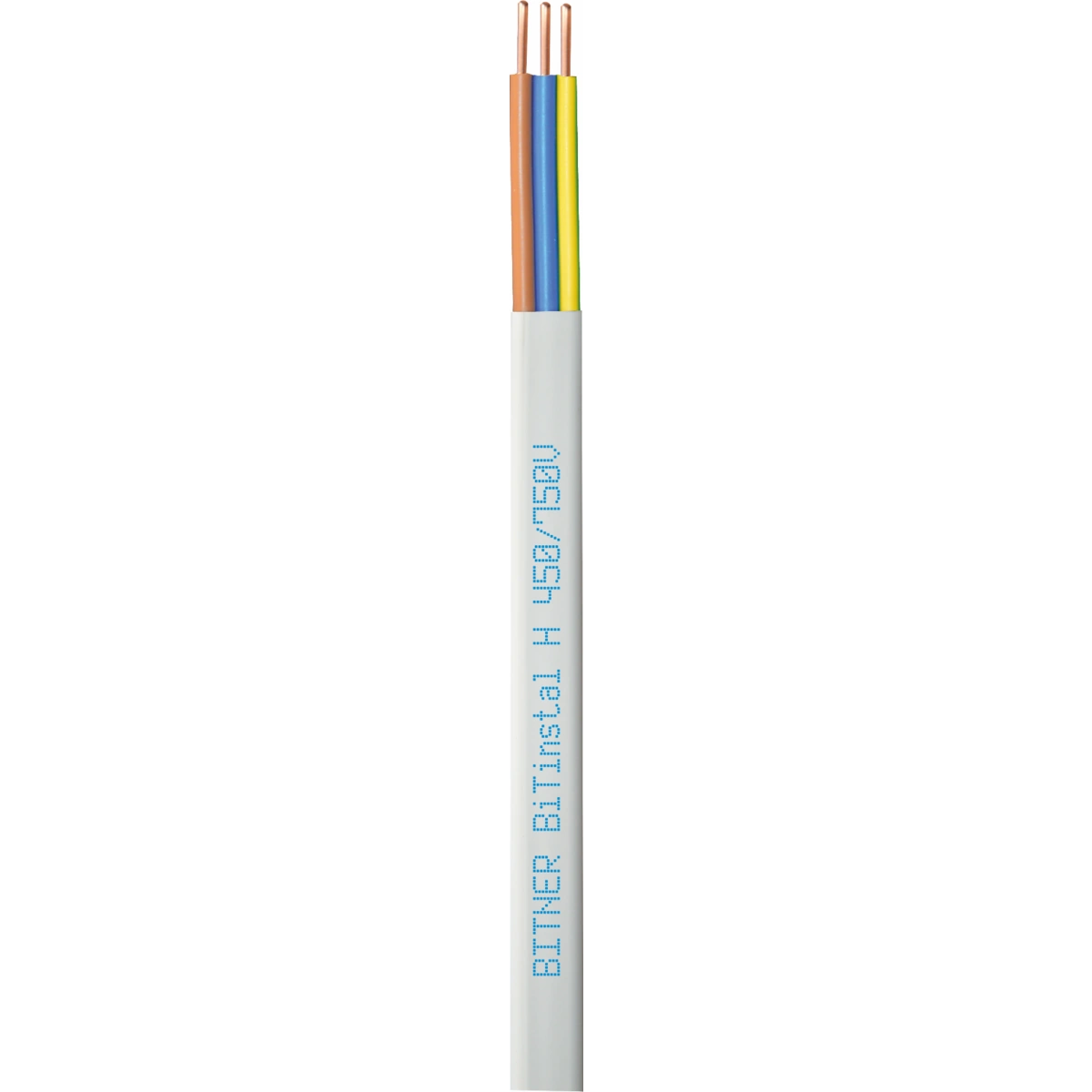 BiTinstal H(p) 450/750V 3G1,5 Bezhalogenowy kabel instalacyjny płaski, do zastosowań wnętrzowych