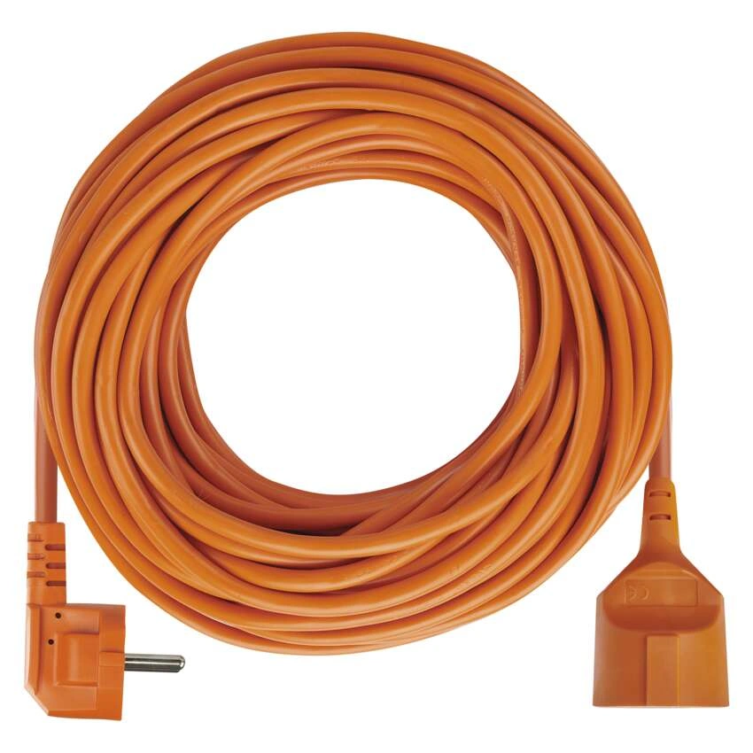 Przedłużacz 20m / 1 gniazdo / pomarańczowy / PVC / 230V / 1,5mm2 P01120